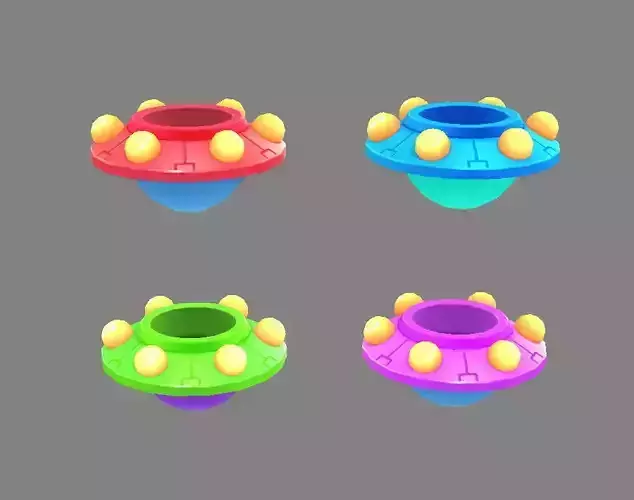 Cartoon alien spaceship - UFO