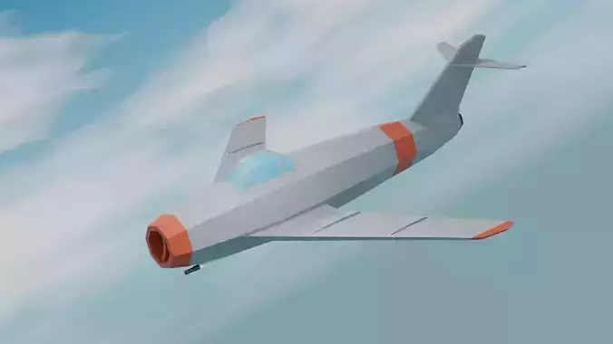 MIG airplane lowpoly