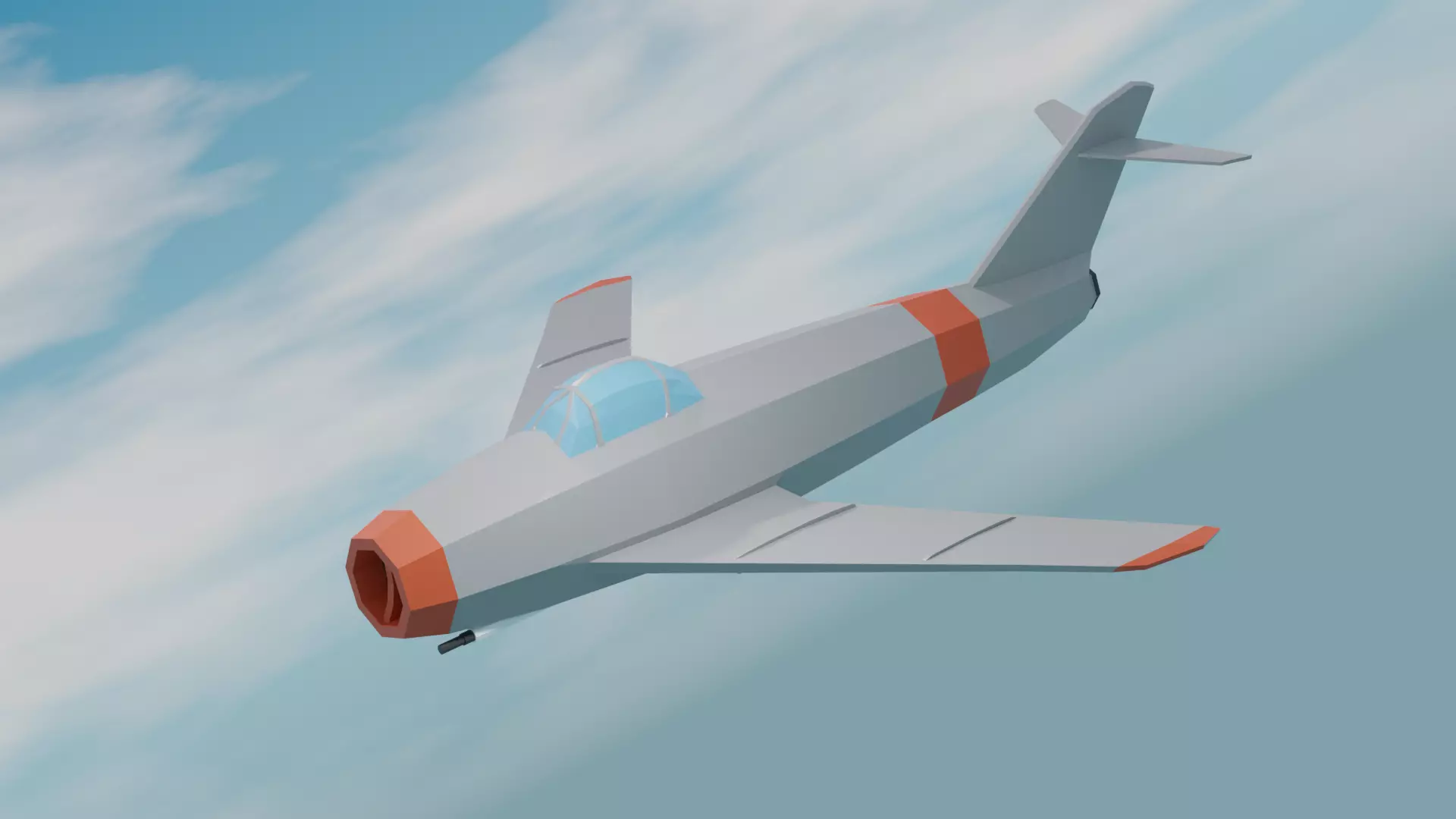 MIG airplane lowpoly Free 3D model