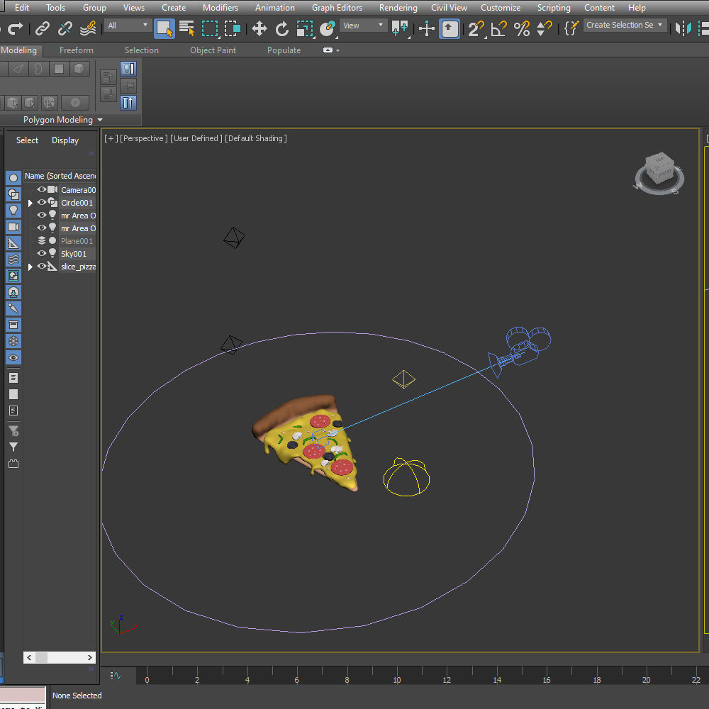 Pizza slice cartoon 3D model_16