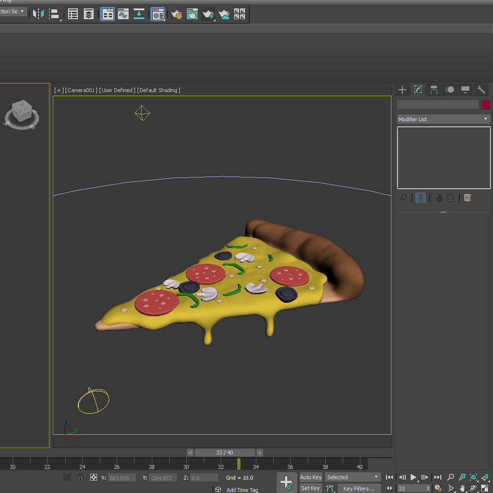 Pizza slice cartoon 3D model_17