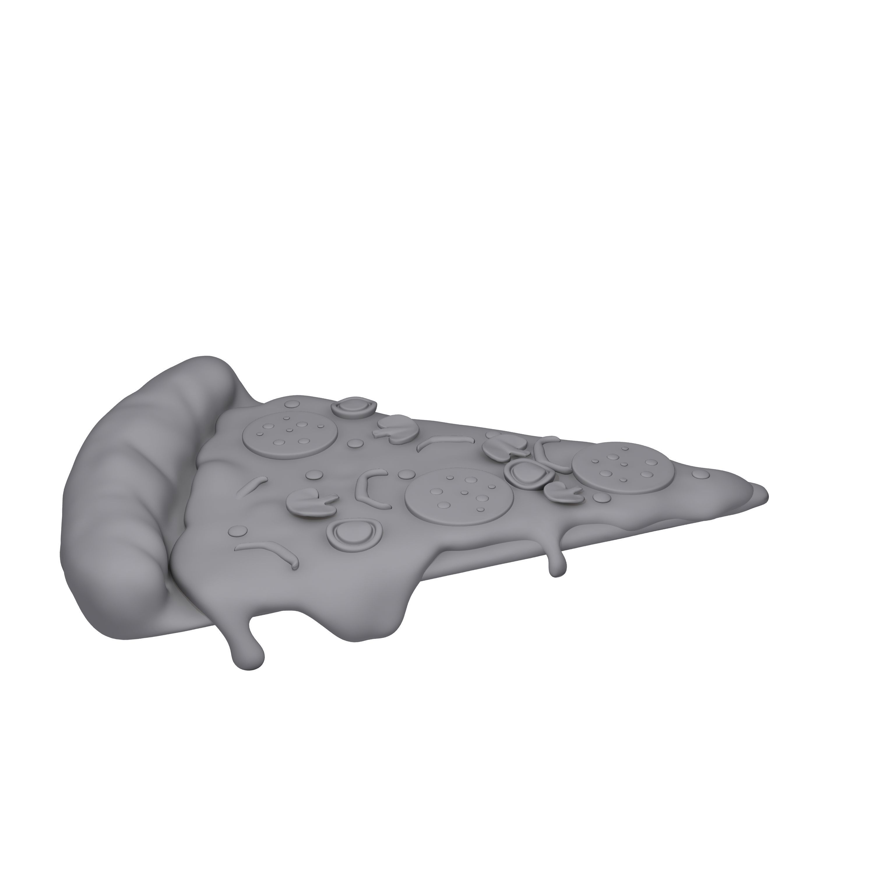 Pizza slice cartoon 3D model_10
