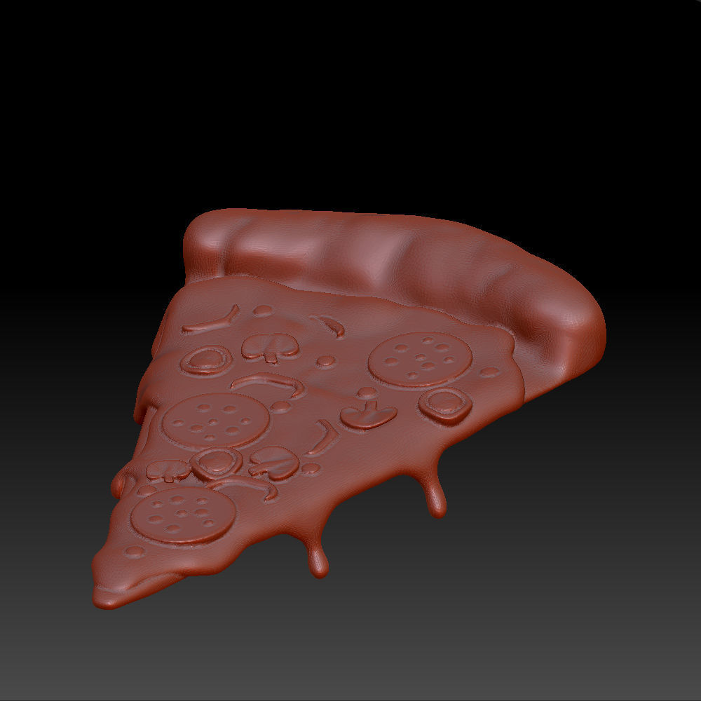 Pizza slice cartoon 3D model_13