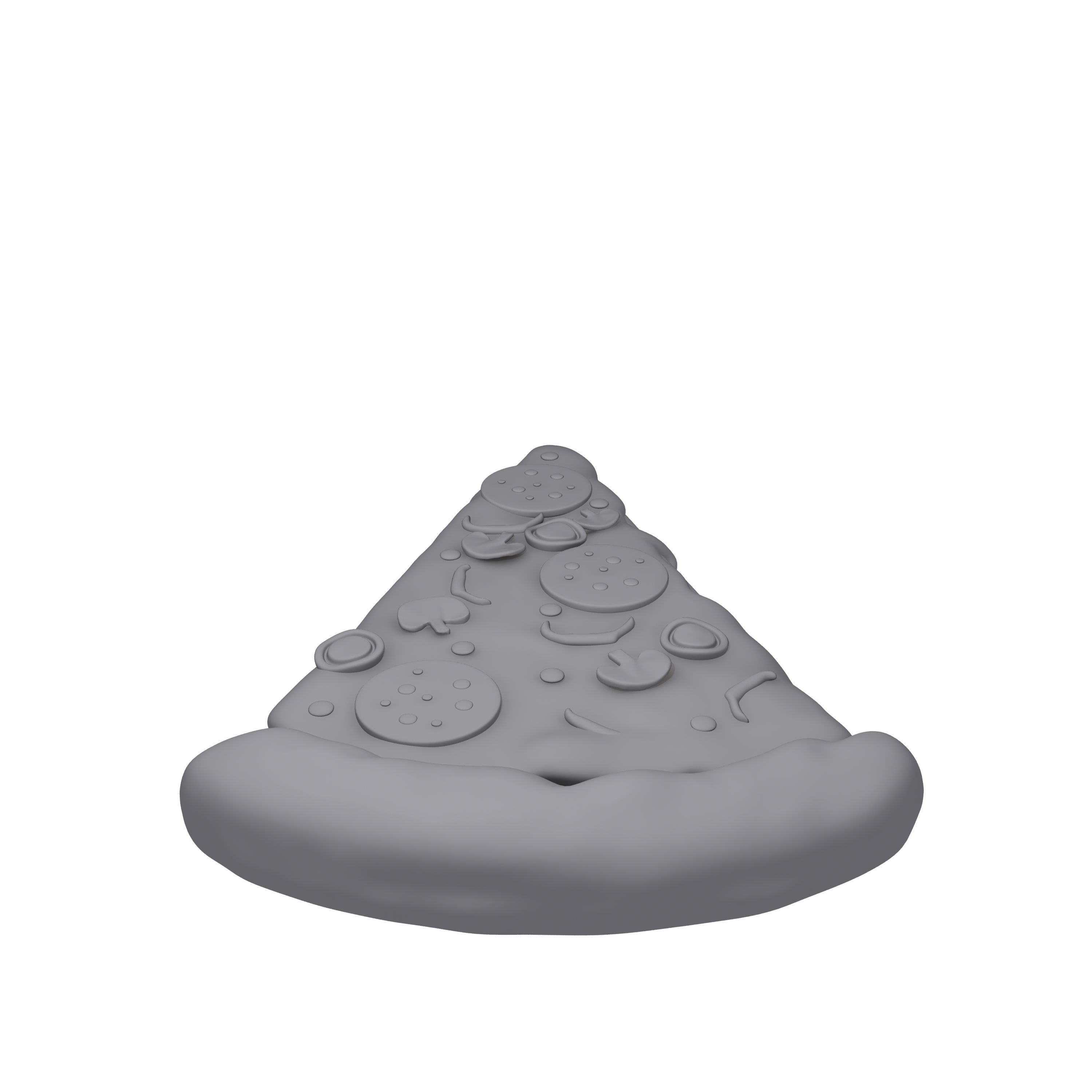 Pizza slice cartoon 3D model_11