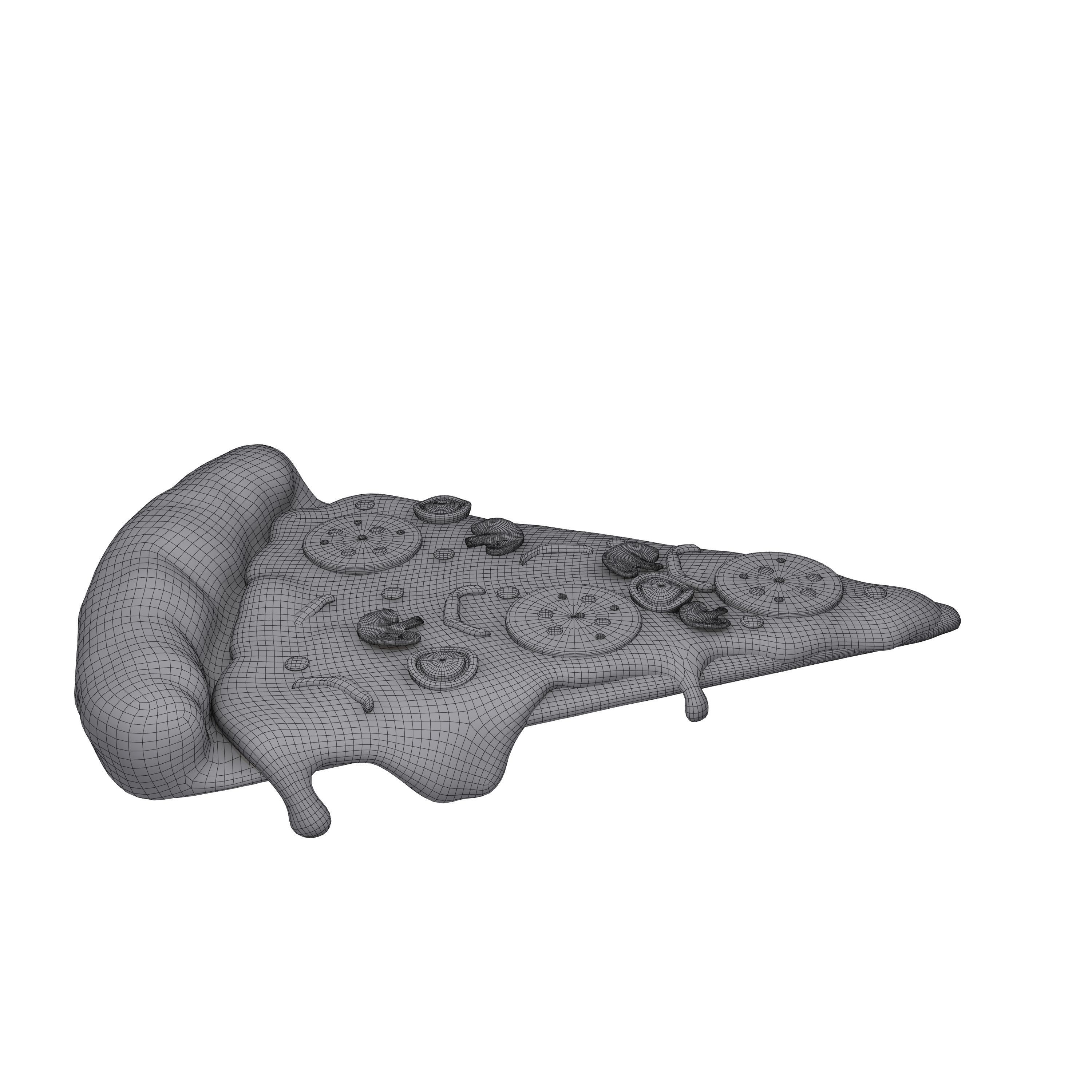 Pizza slice cartoon 3D model_6