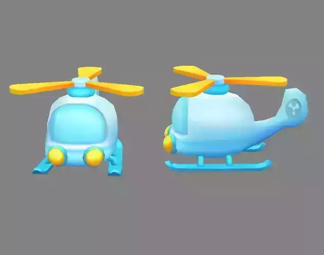 Cartoon toy airplane - helicopter
