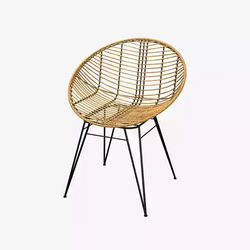 Moderner Rattan-Stuhl Scandi-Design round chair