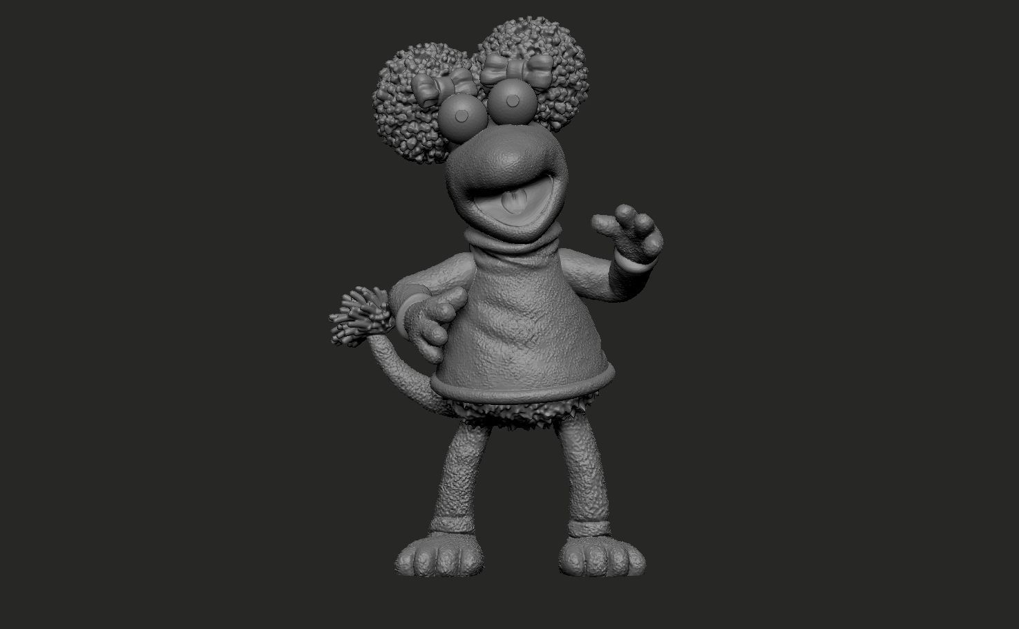Fraggle Rock Red colored 3D print model_9