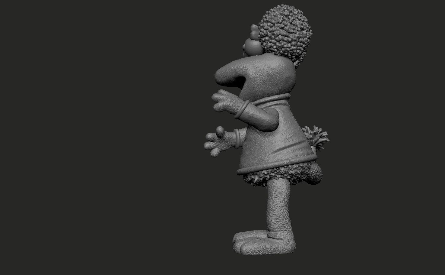 Fraggle Rock Red colored 3D print model_10