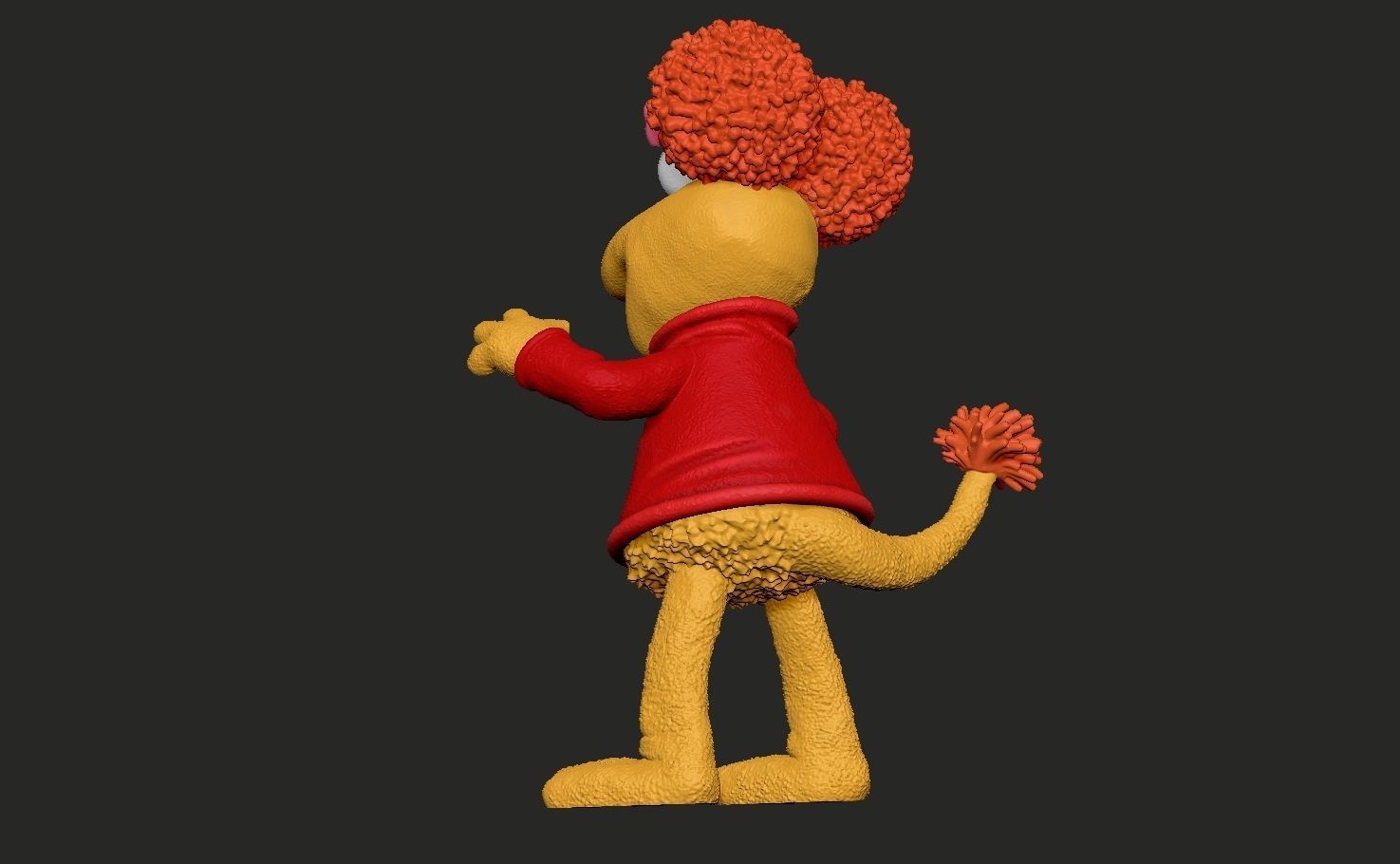 Fraggle Rock Red colored 3D print model_4