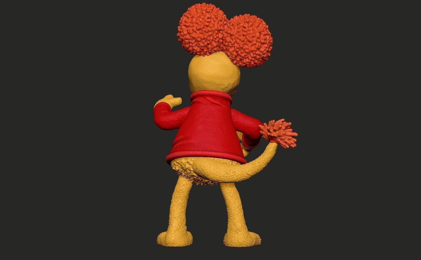 Fraggle Rock Red colored 3D print model_5