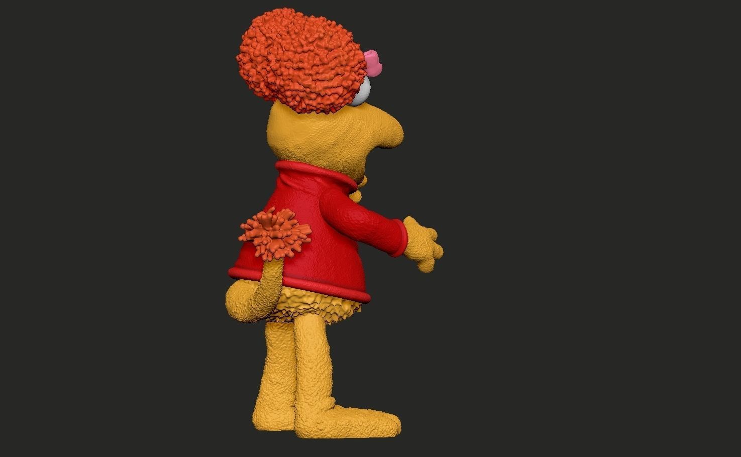 Fraggle Rock Red colored 3D print model_6