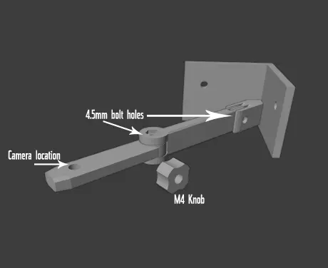 Corner webcam mount 3D print model