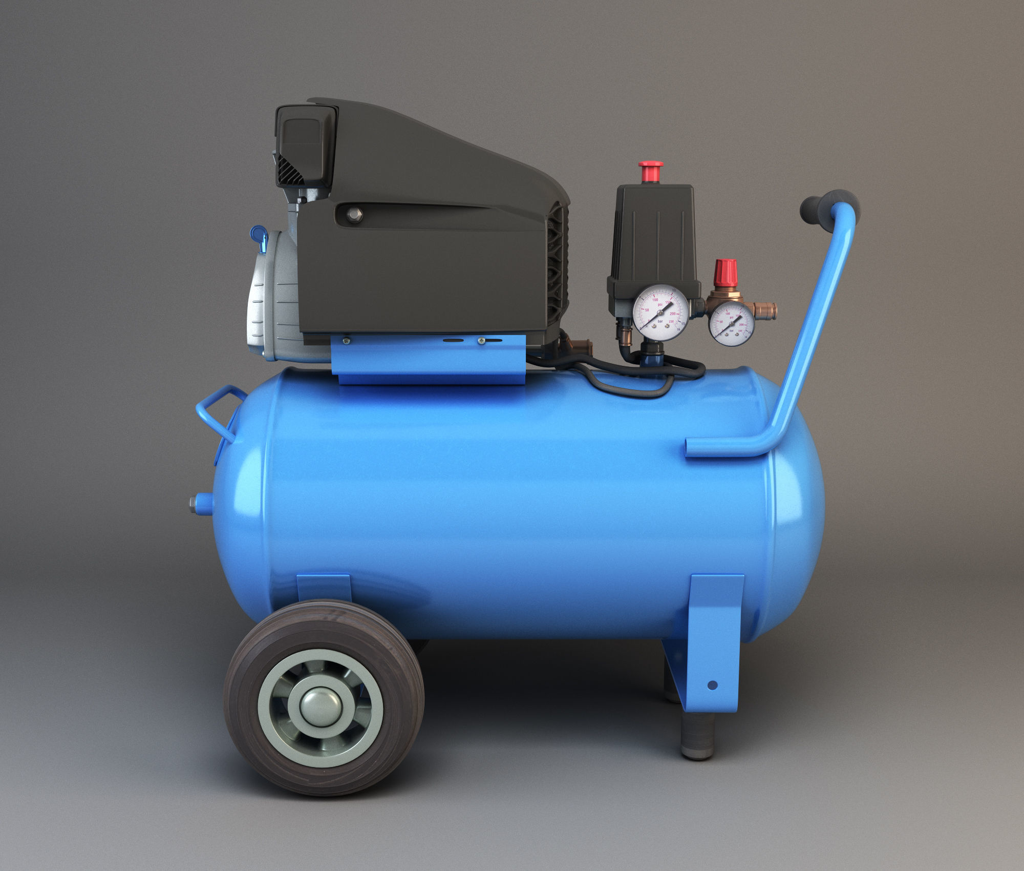 air compressor Low-poly 3D model_1