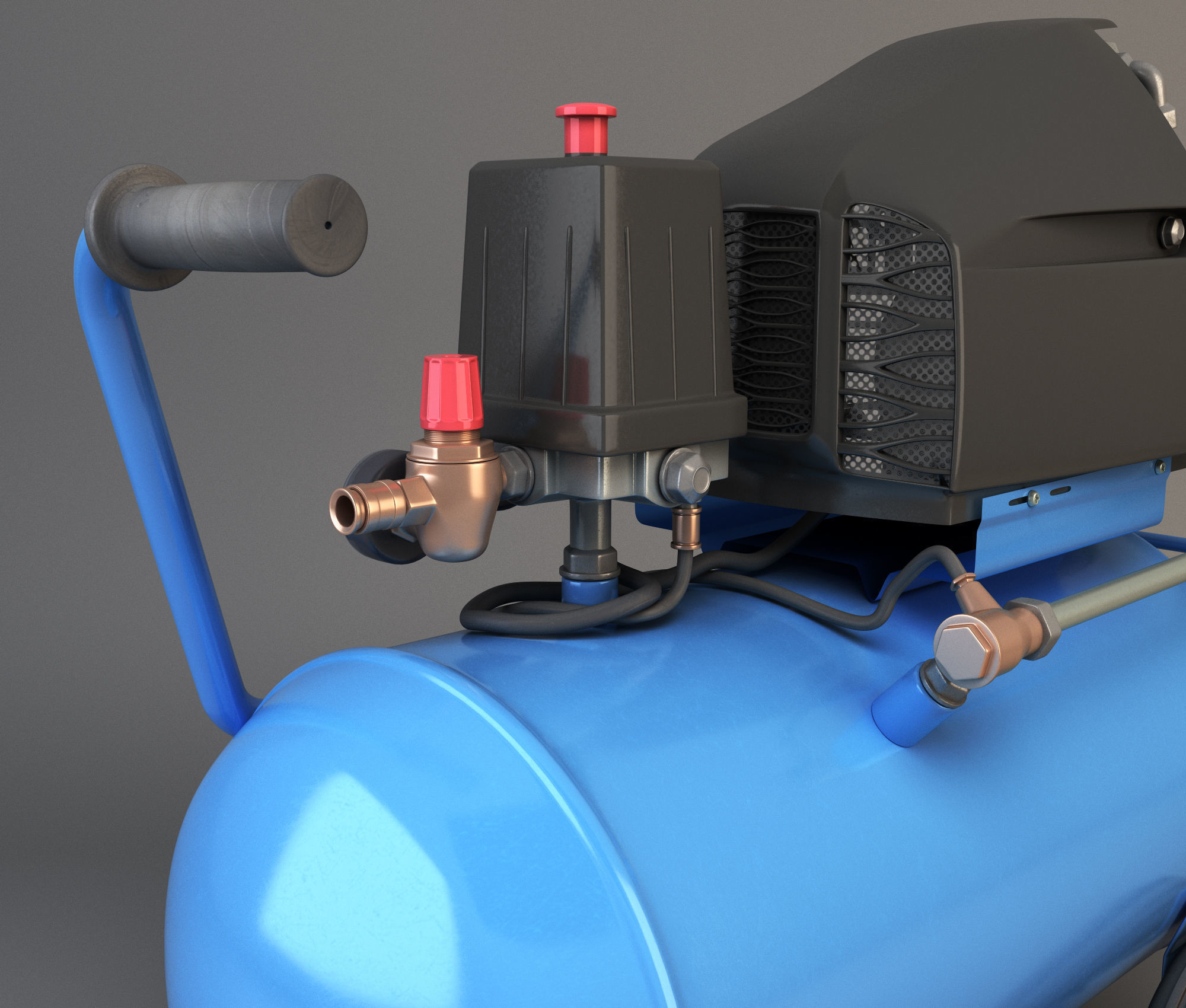 air compressor Low-poly 3D model_4
