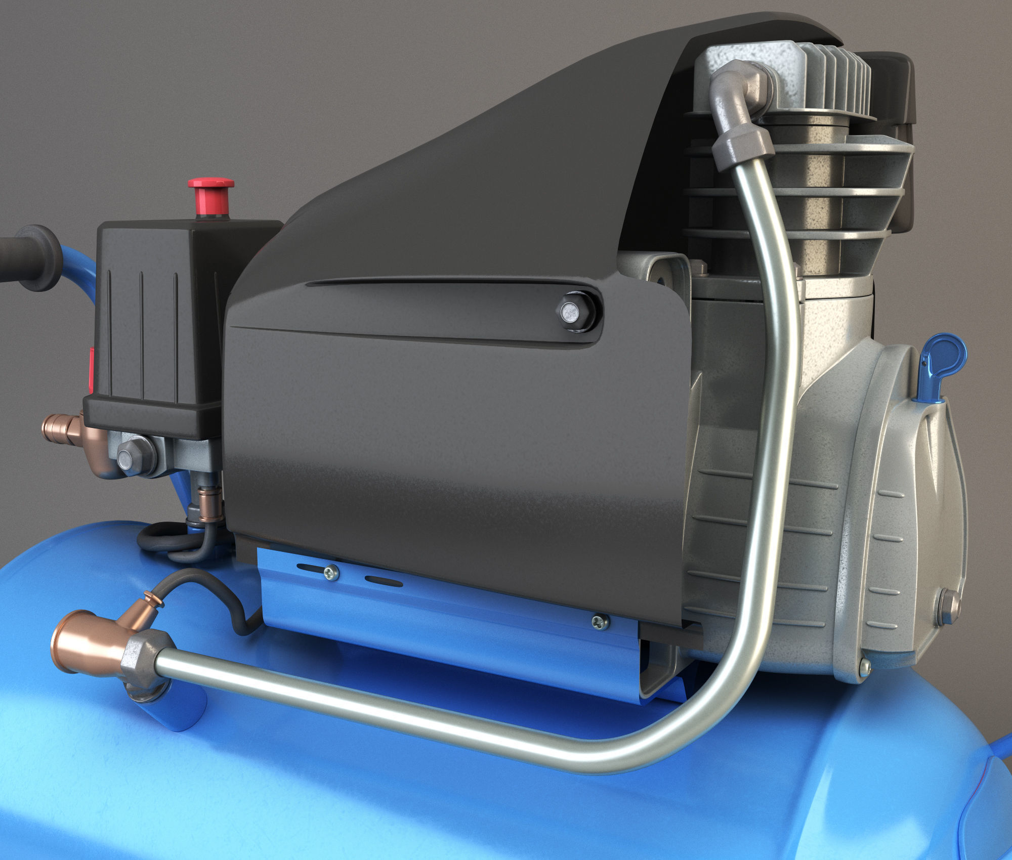 air compressor Low-poly 3D model_3