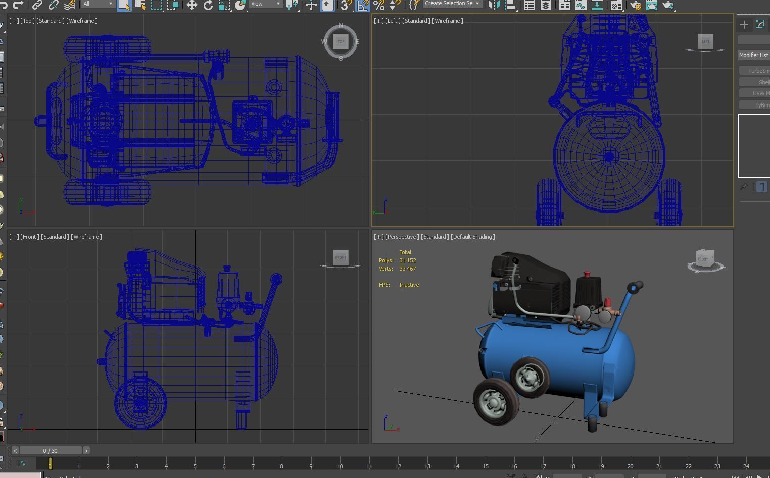 air compressor Low-poly 3D model_6