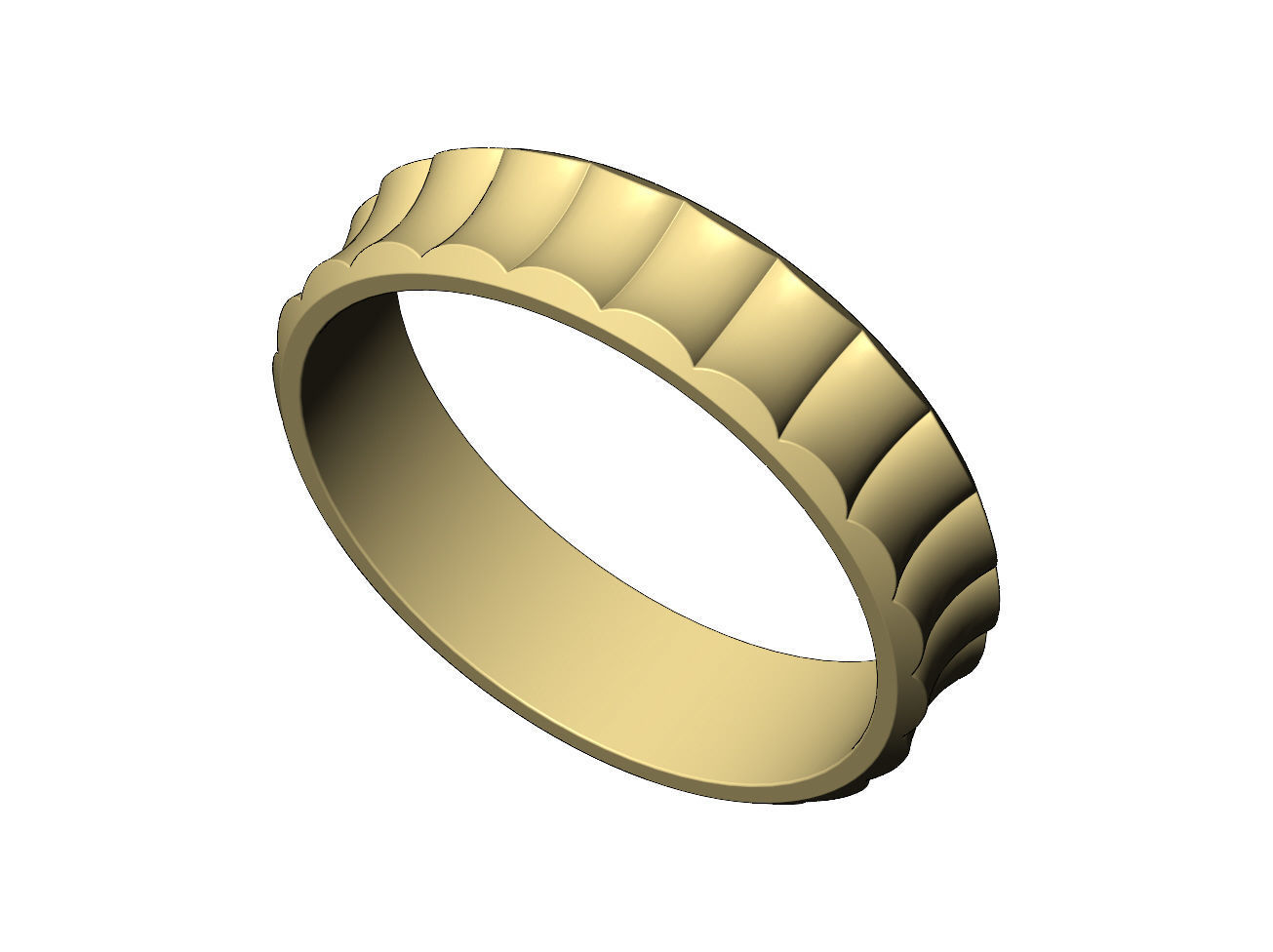 Concave undulated band US size 4to13 3D print model_4