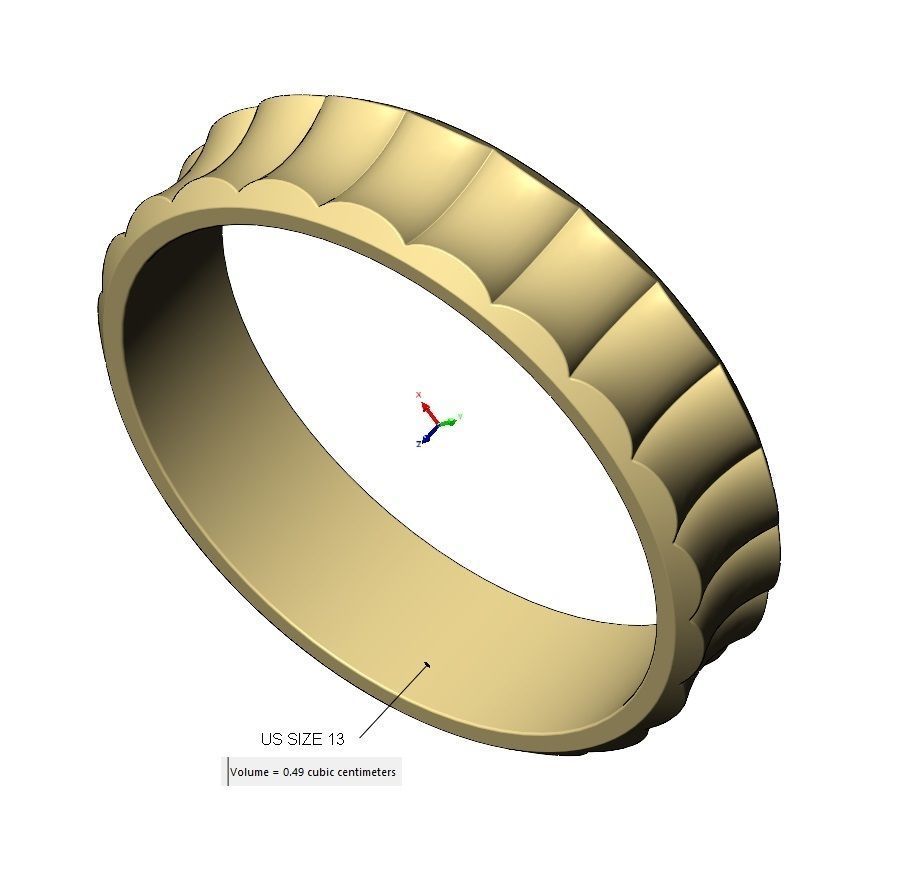 Concave undulated band US size 4to13 3D print model_10