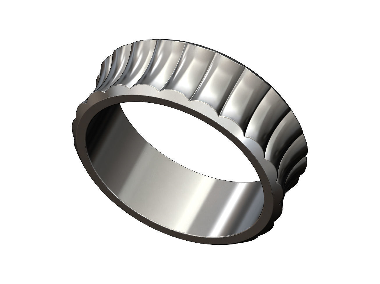 Concave undulated band US size 4to13 3D print model_7