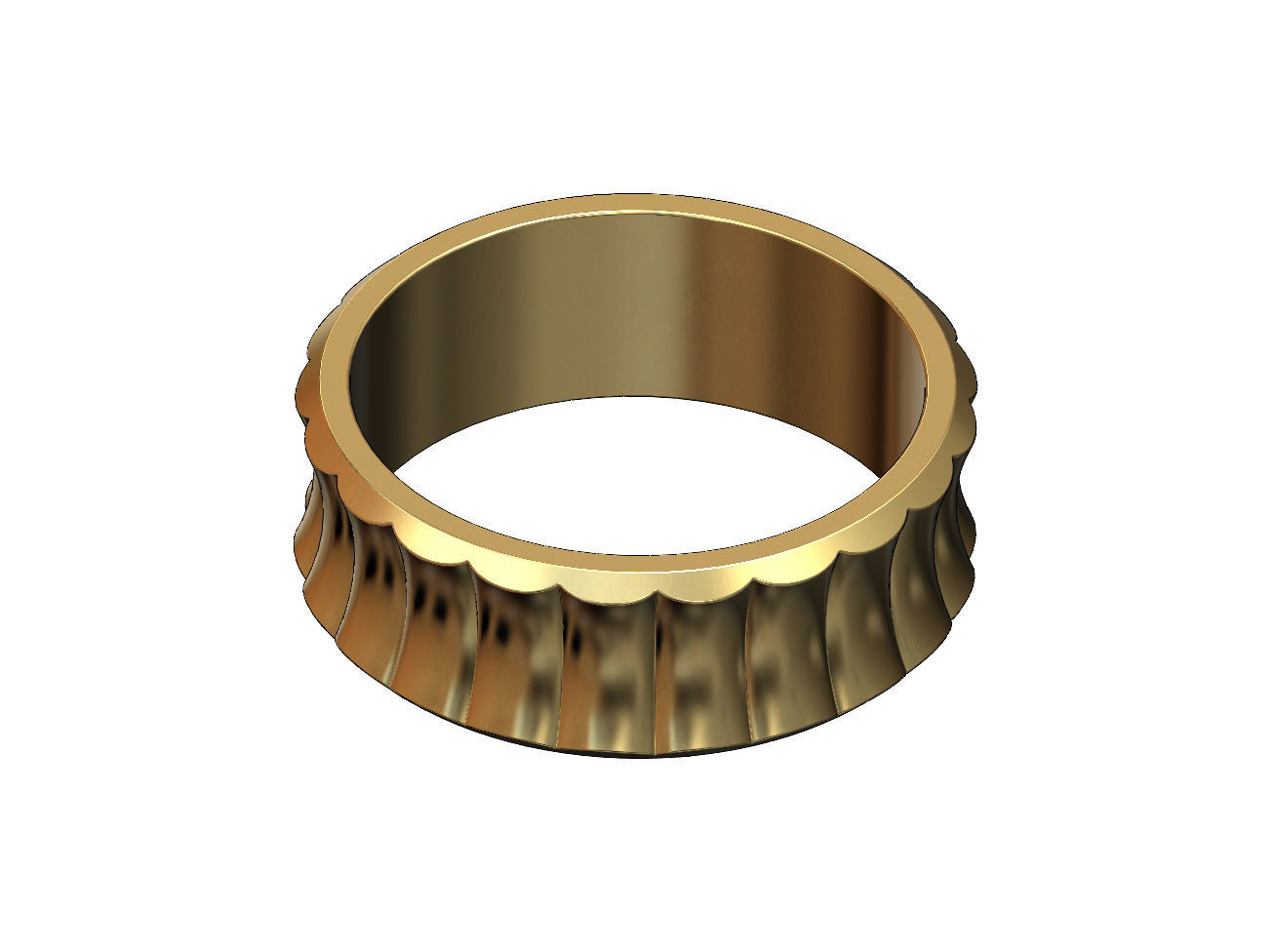 Concave undulated band US size 4to13 3D print model_2