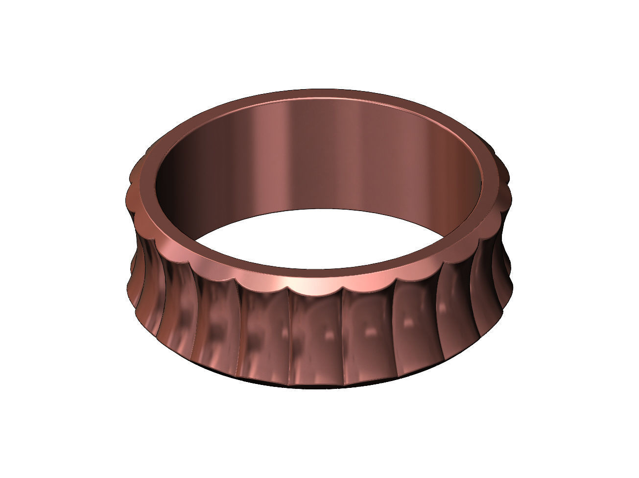 Concave undulated band US size 4to13 3D print model_8