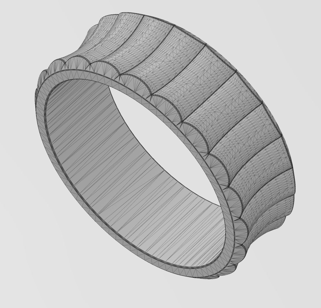 Concave undulated band US size 4to13 3D print model_12