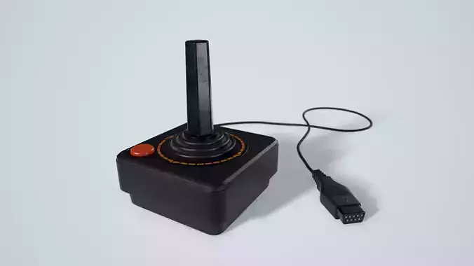 Atari CX40 Joystick Controller Low-poly 3D model