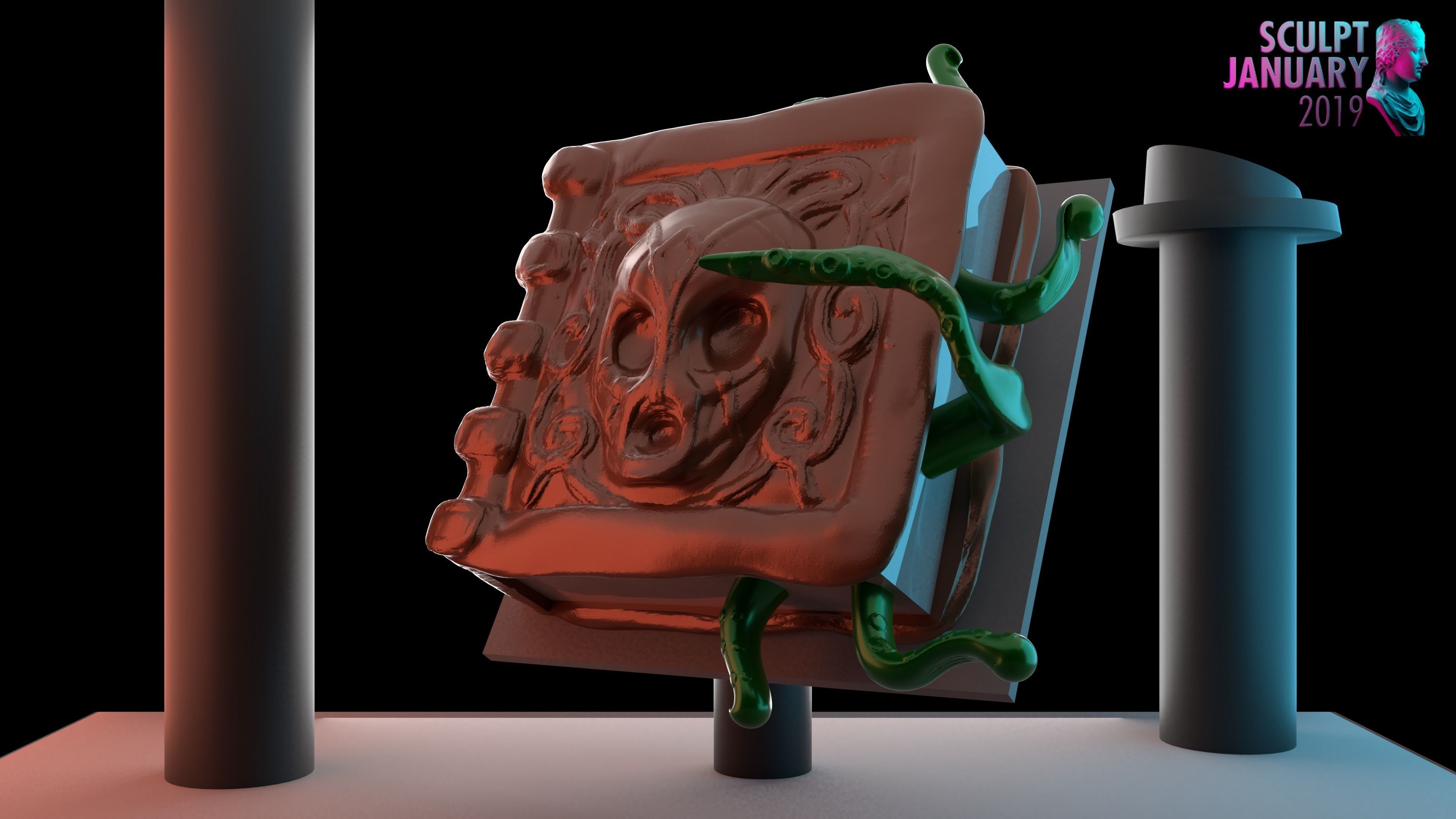 Cursed Book 3D model_7