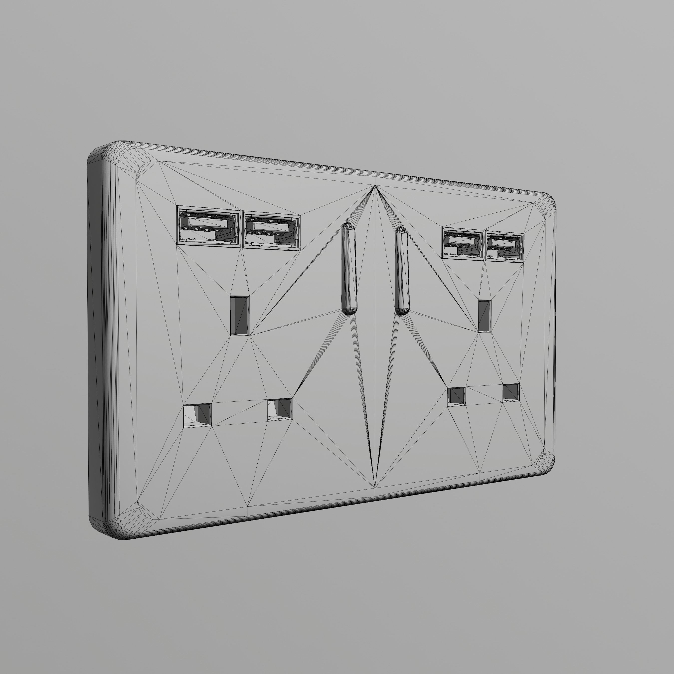 Socket power Low-poly 3D model_10
