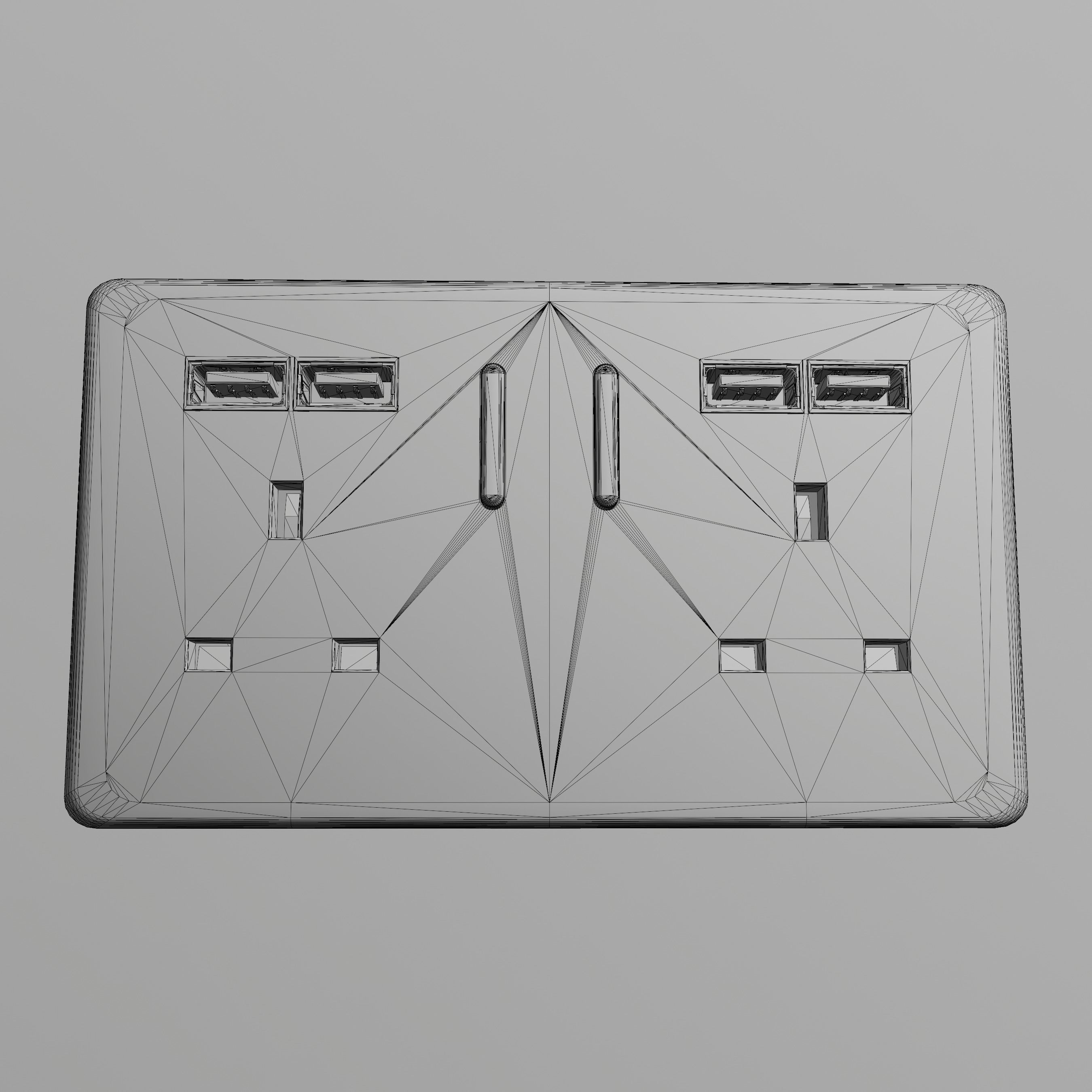 Socket power Low-poly 3D model_12