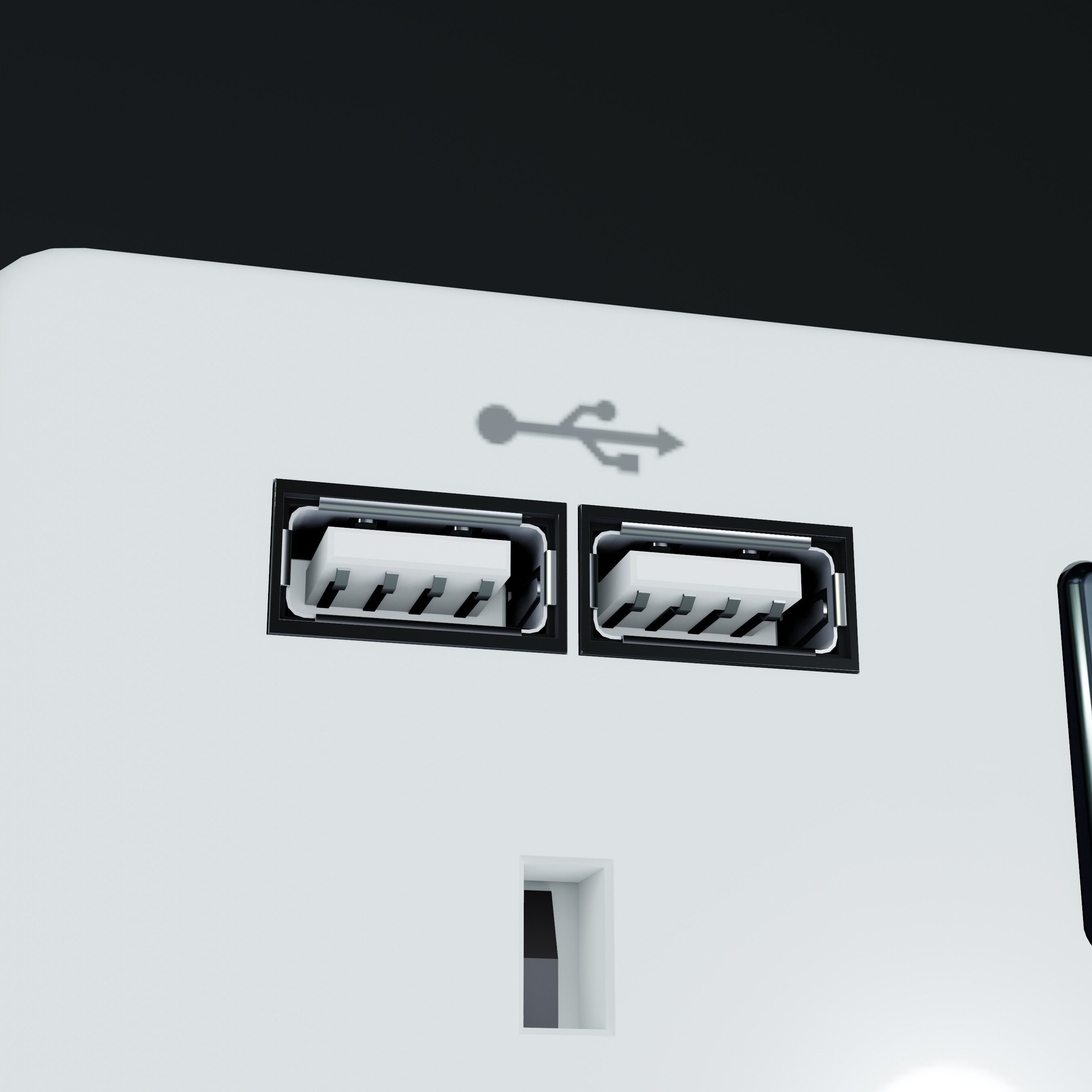 Socket power Low-poly 3D model_6