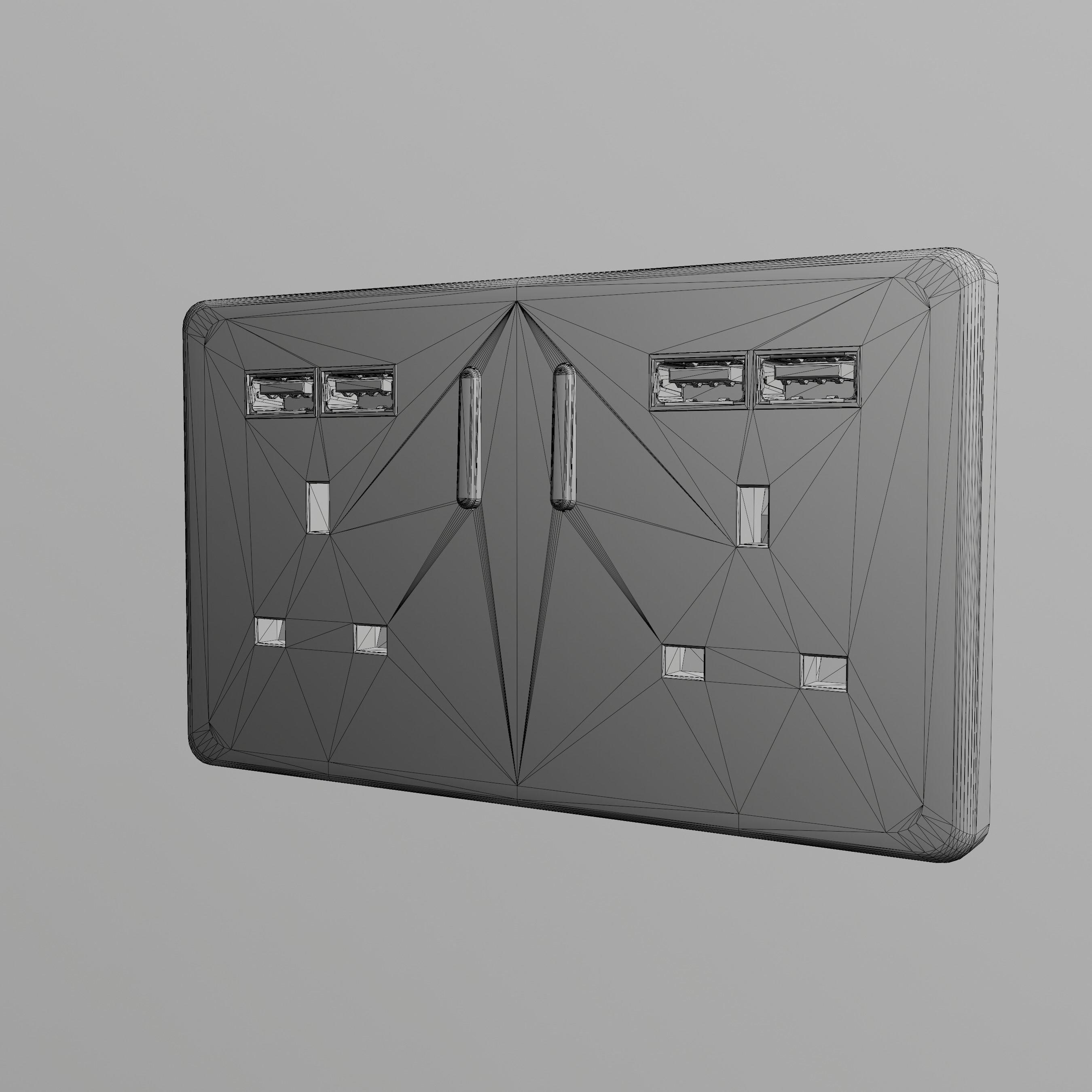 Socket power Low-poly 3D model_11