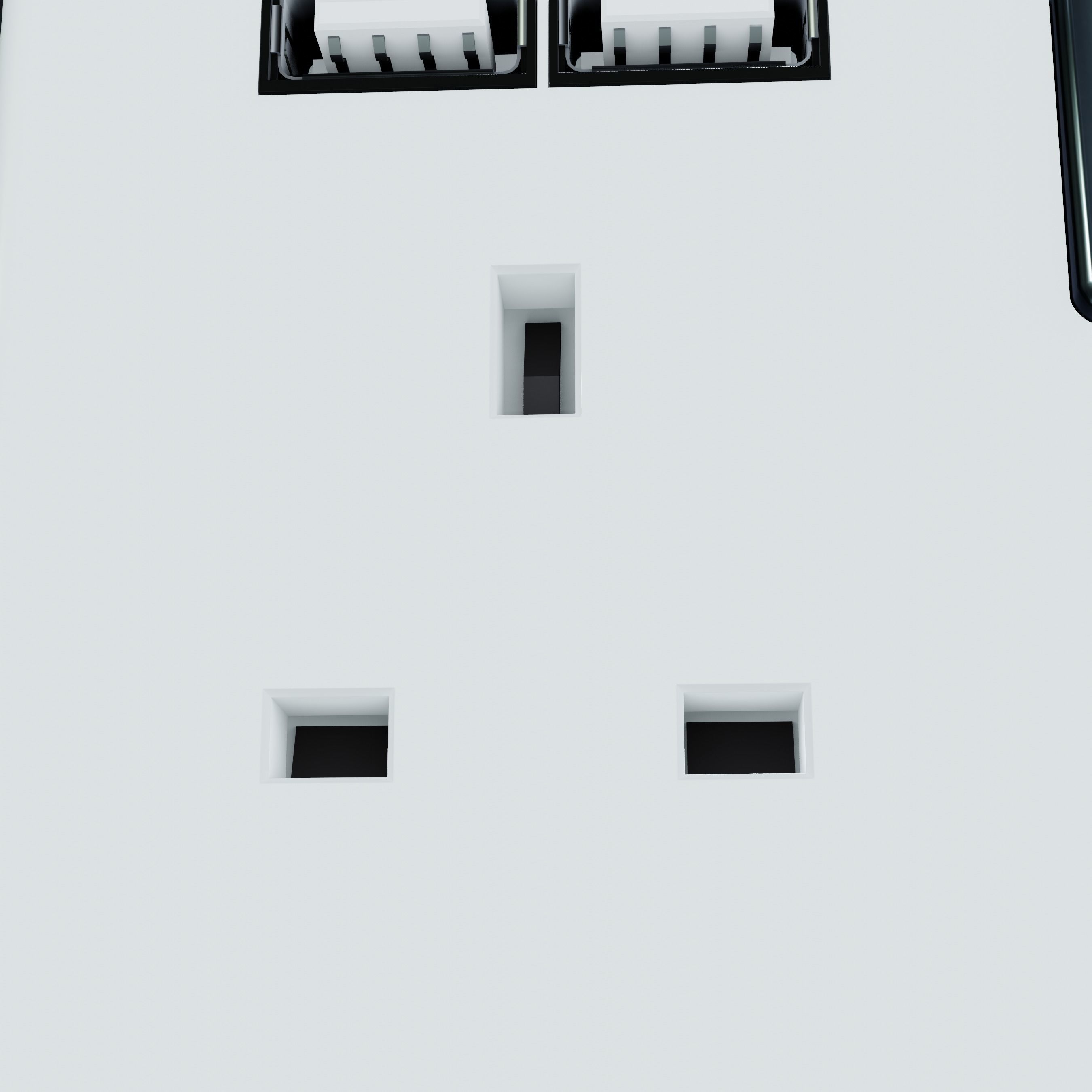 Socket power Low-poly 3D model_7