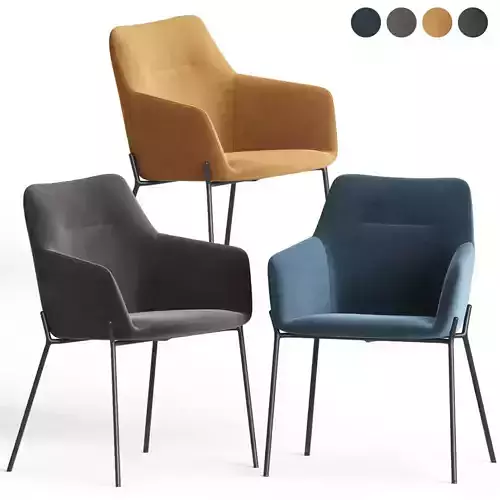 Quinn Dining Chairs With Black Legs