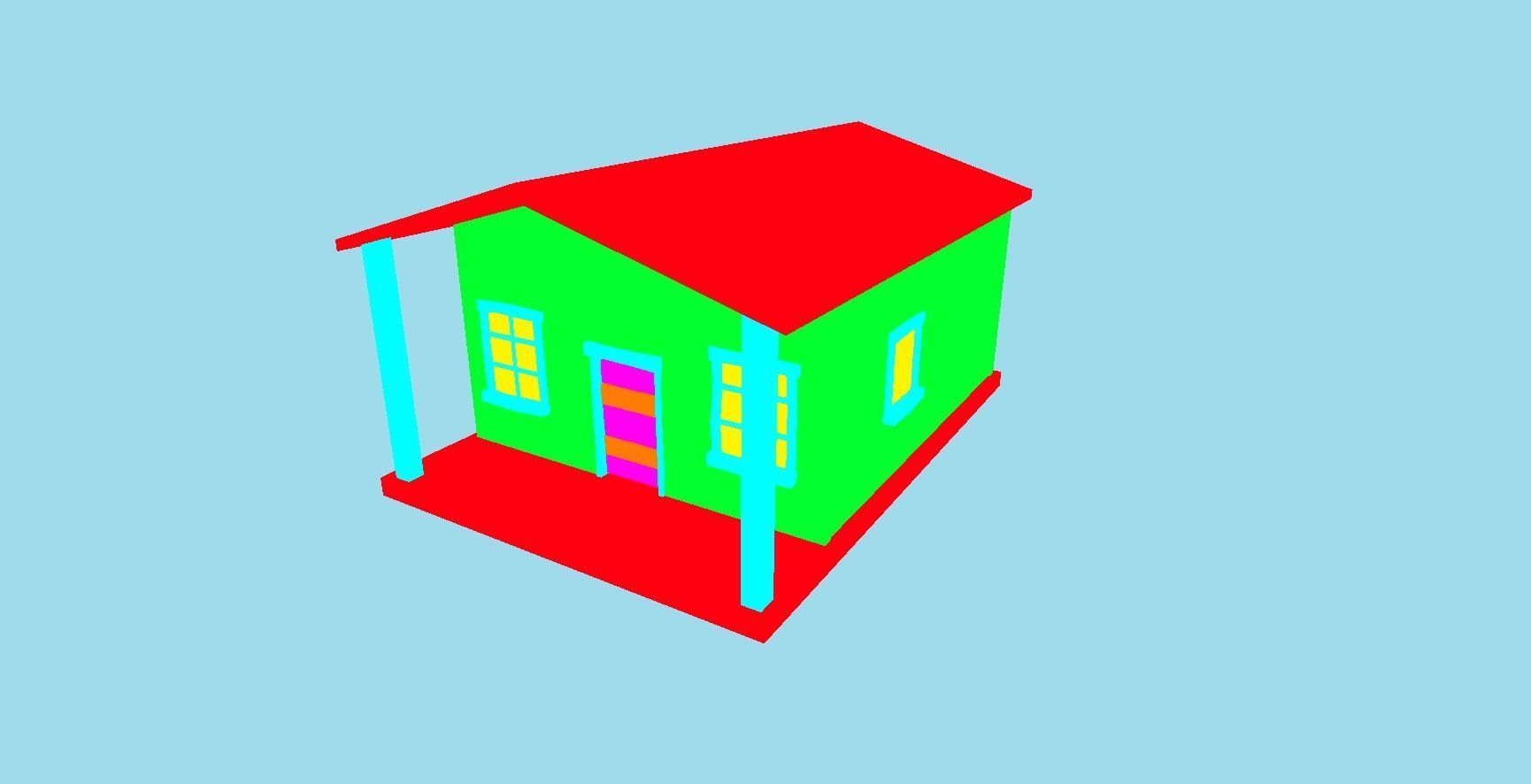 Western House 01 - Wild West Building - Backdrop Full Perm Low-poly 3D model_9