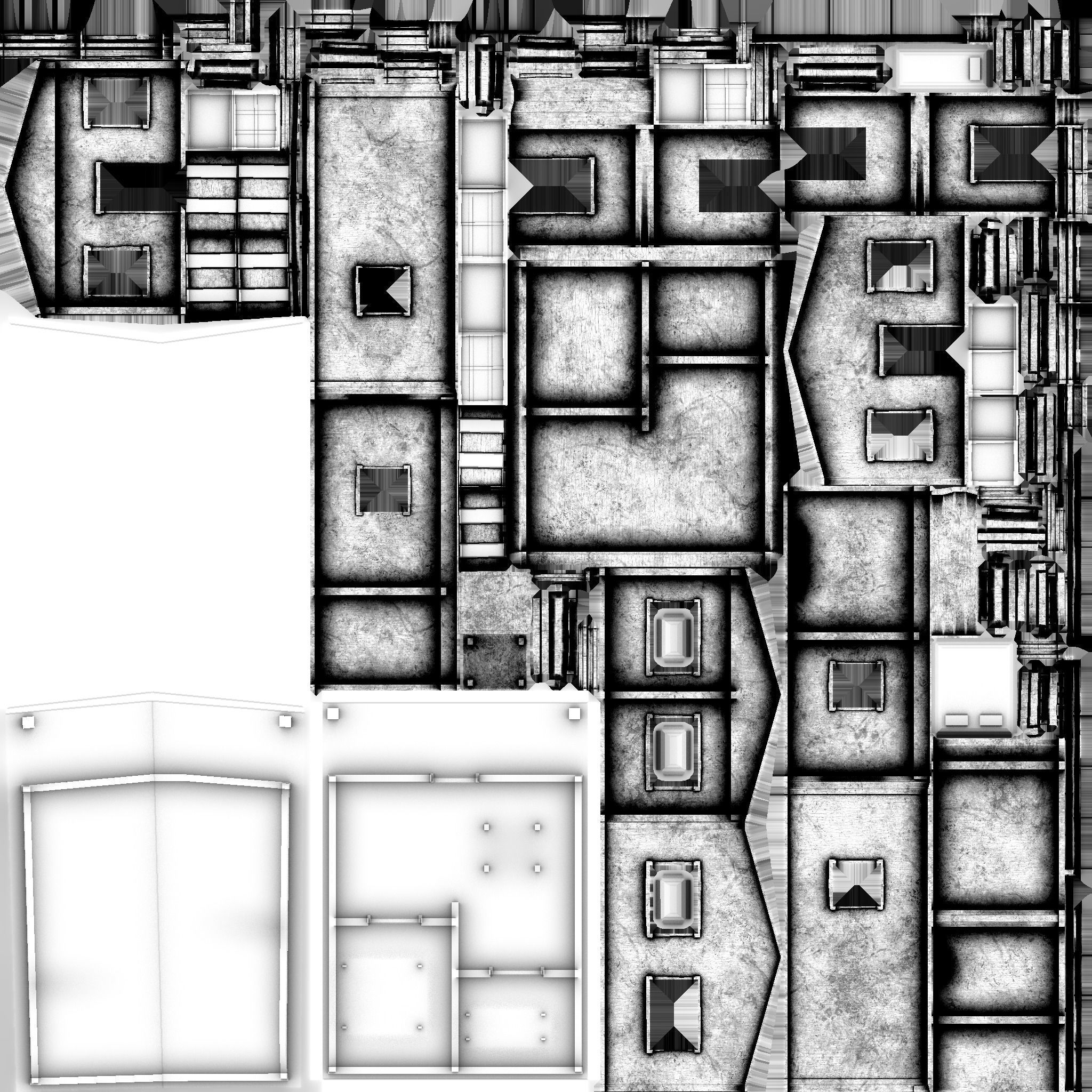 Western House 01 - Wild West Building - Backdrop Full Perm Low-poly 3D model_19