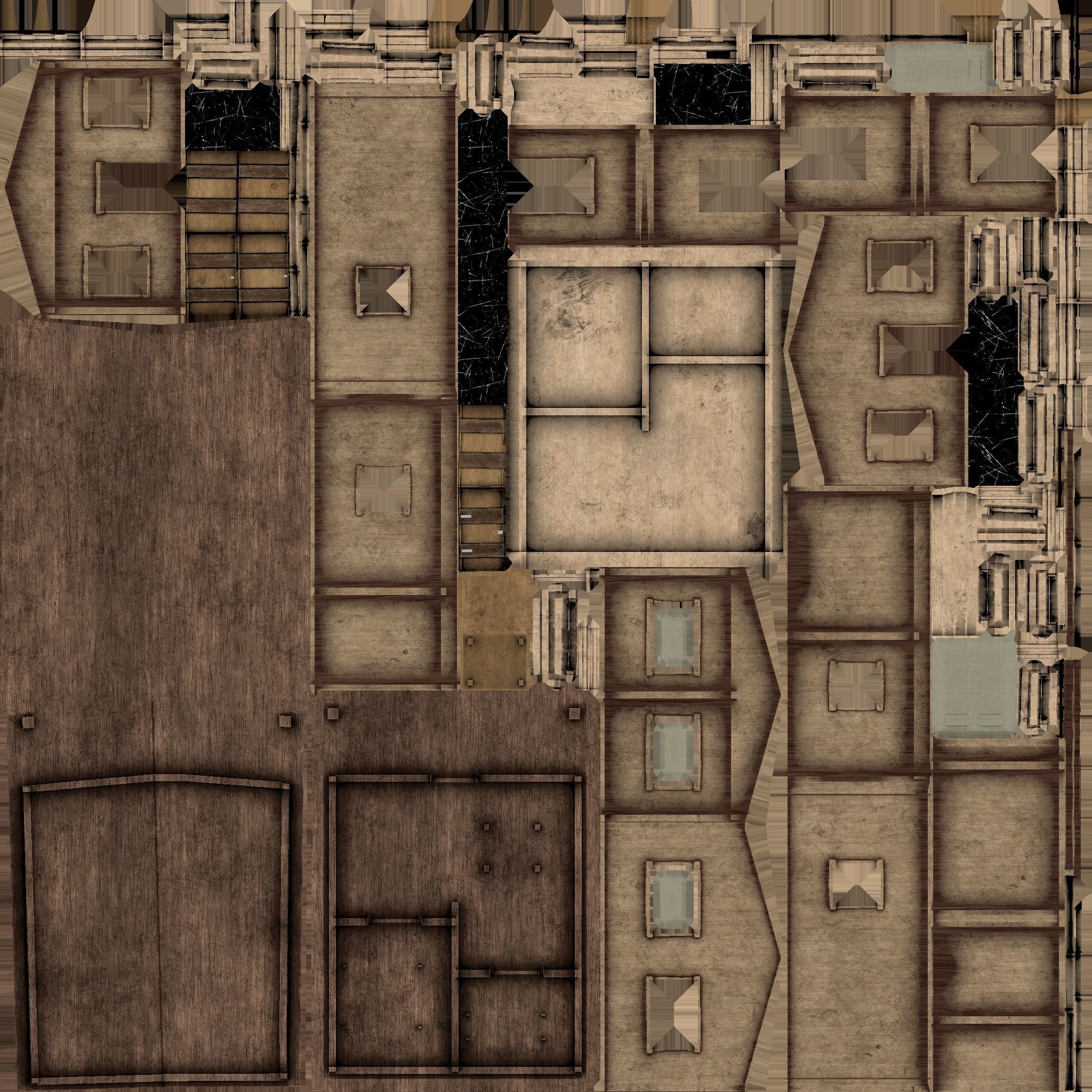 Western House 01 - Wild West Building - Backdrop Full Perm Low-poly 3D model_18