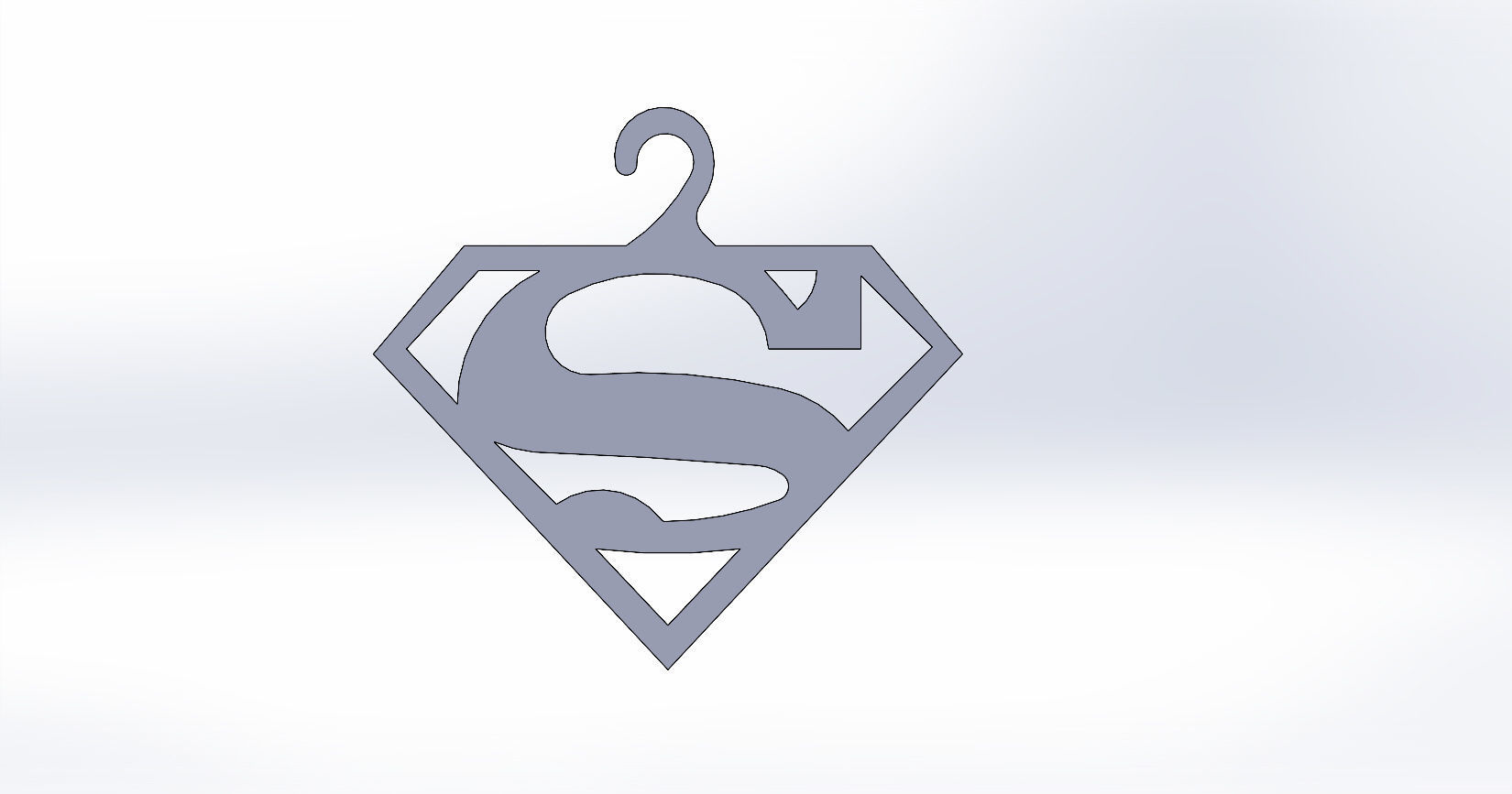 Hangers for clothes Superman 3D print model_1