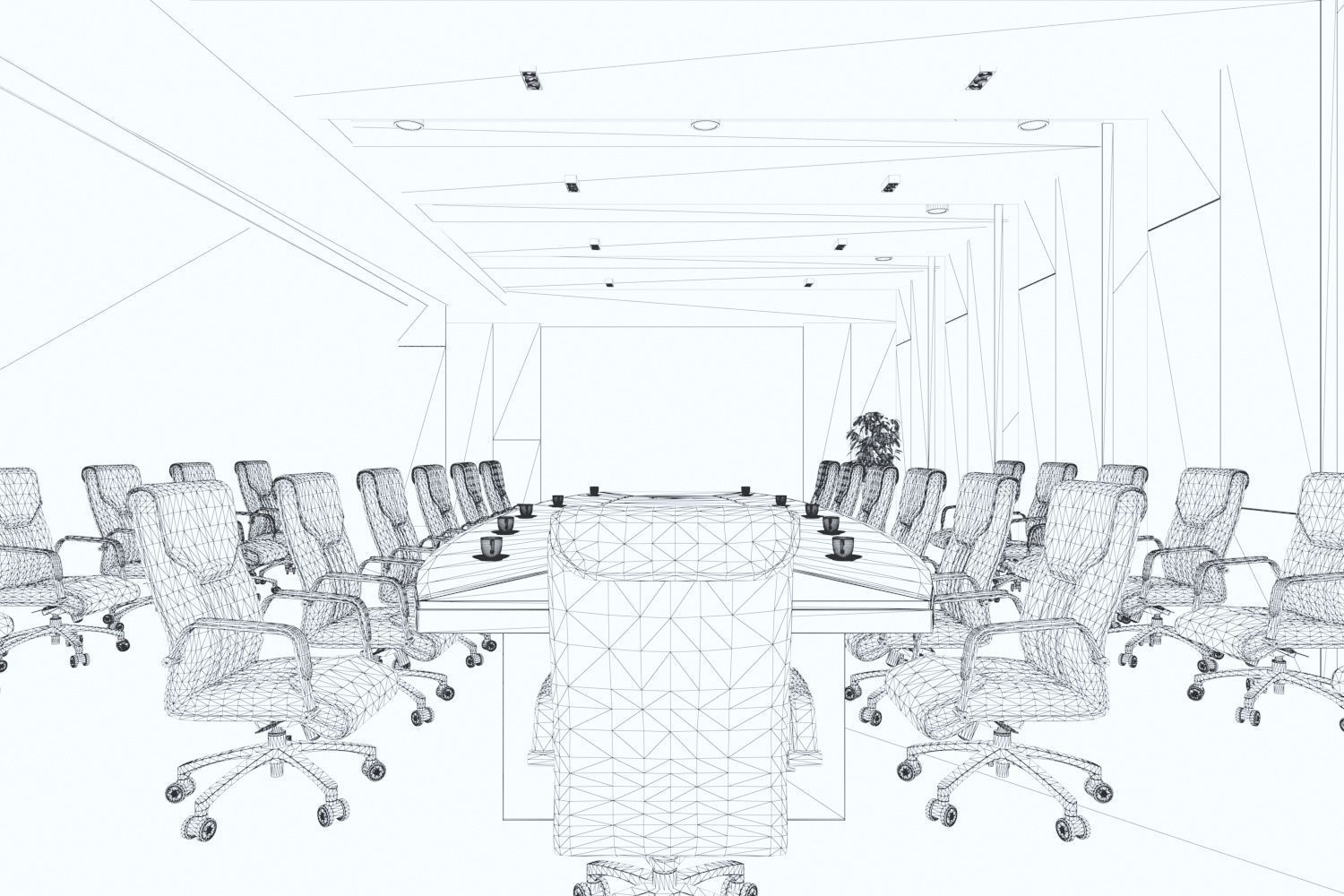 Super Hub Office Vol 012 Low-poly 3D model_3