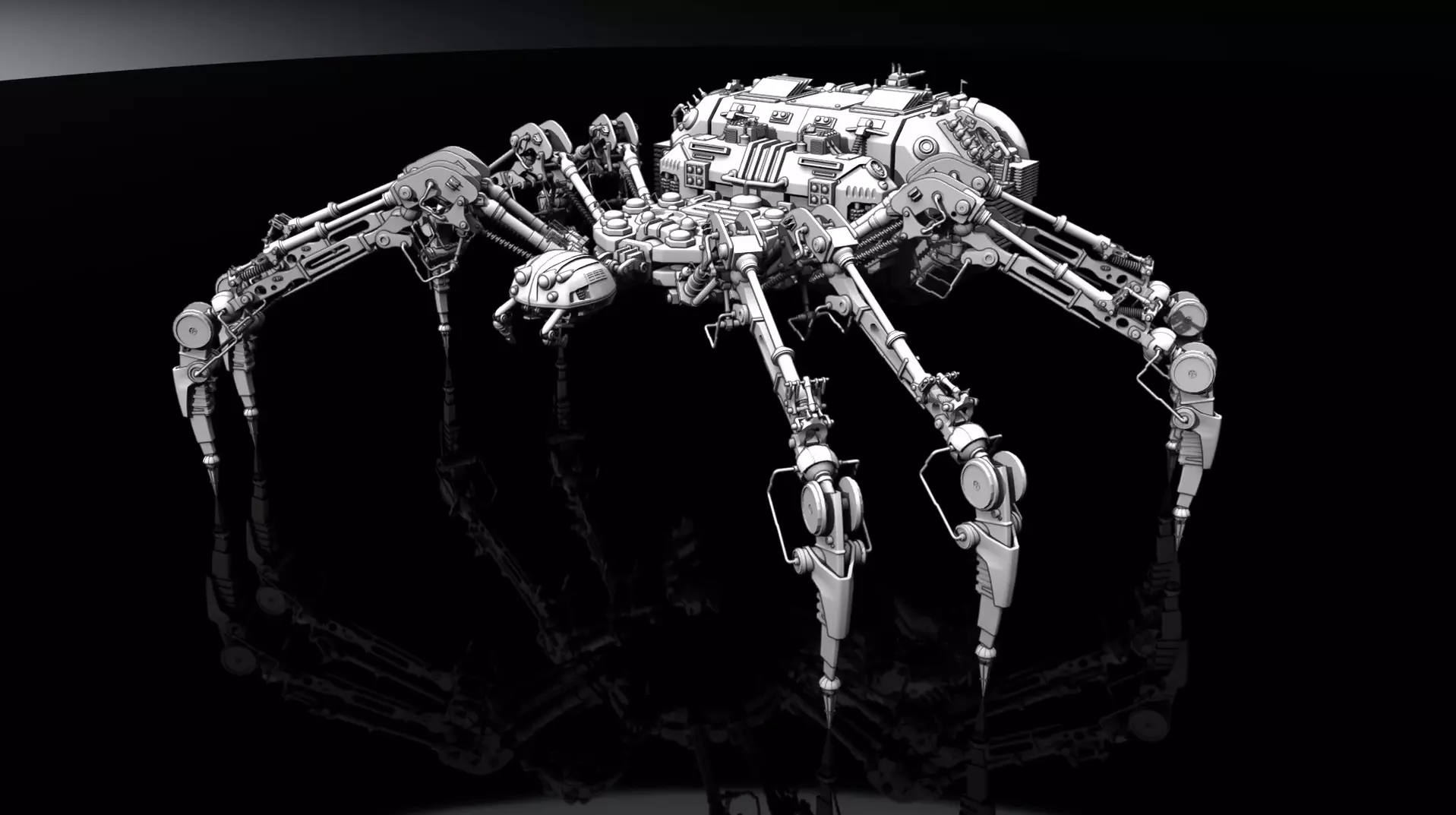 The MechArachnid - Mechanical Spider Rig 3D model_0