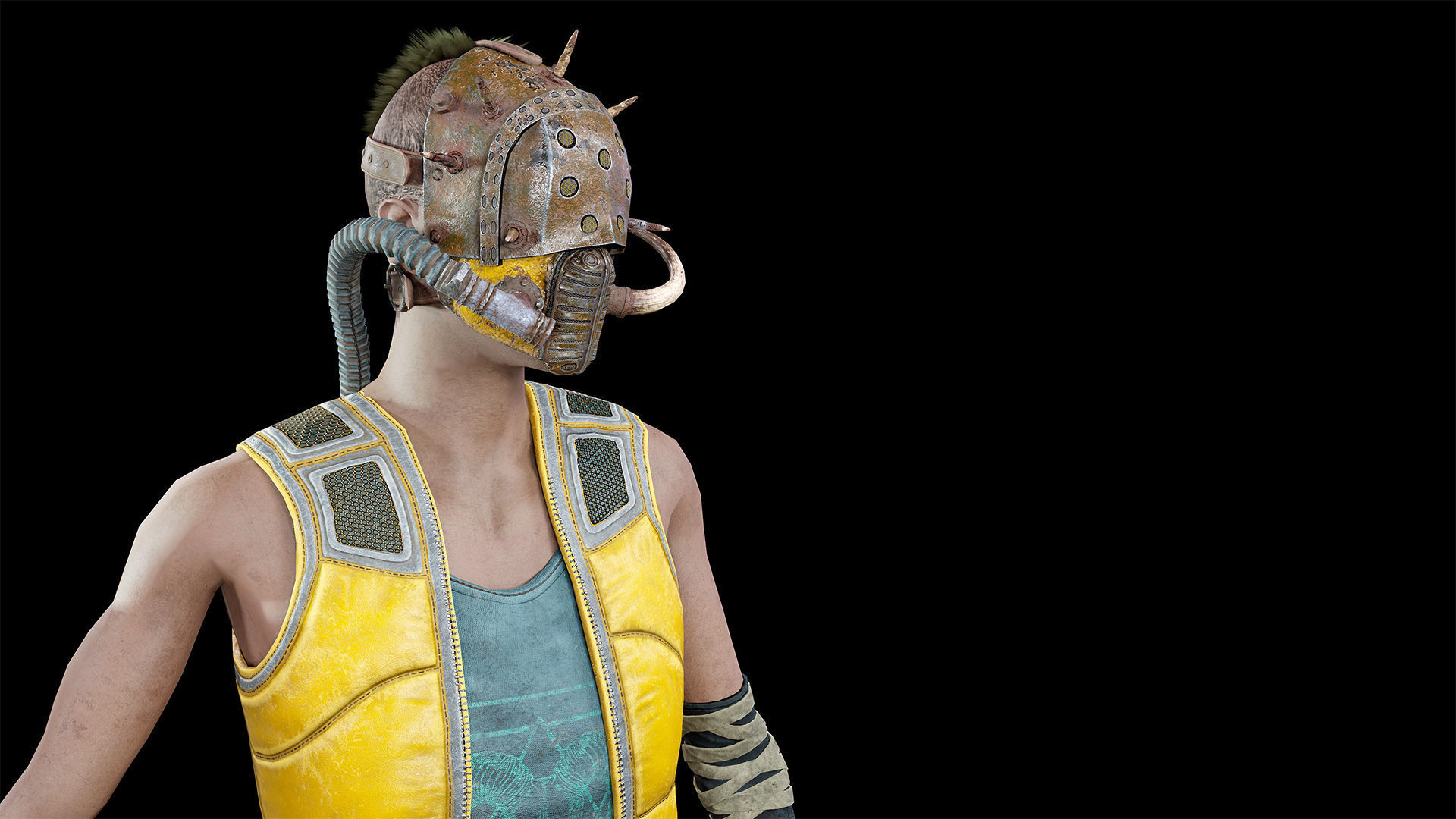 Apocalypse skinnyman Low-poly 3D model_10