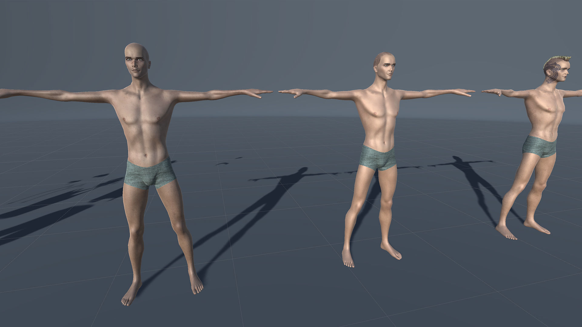 Apocalypse skinnyman Low-poly 3D model_35