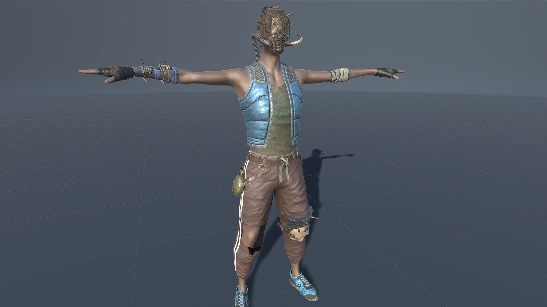 Apocalypse skinnyman Low-poly 3D model_32