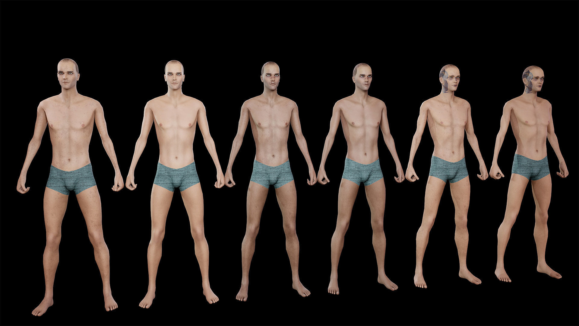 Apocalypse skinnyman Low-poly 3D model_19