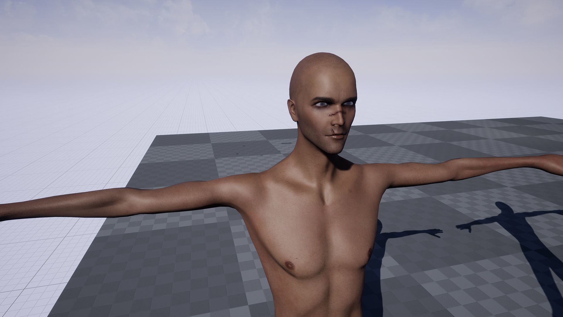 Apocalypse skinnyman Low-poly 3D model_50