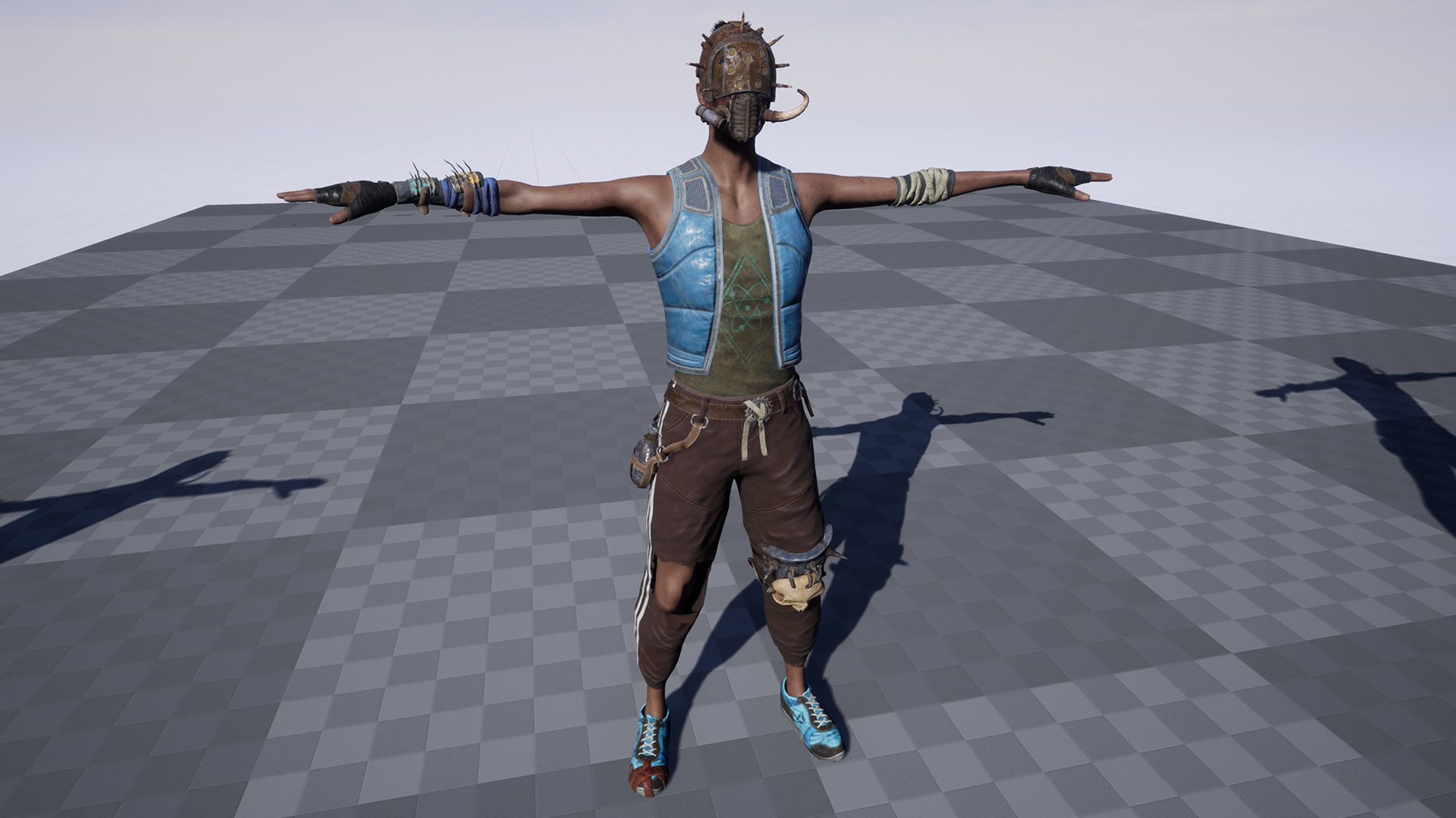 Apocalypse skinnyman Low-poly 3D model_39