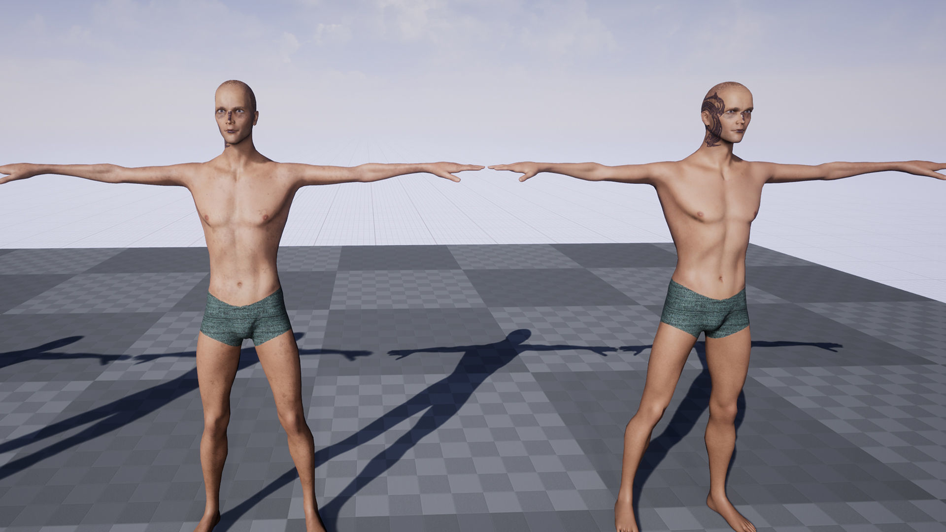 Apocalypse skinnyman Low-poly 3D model_45