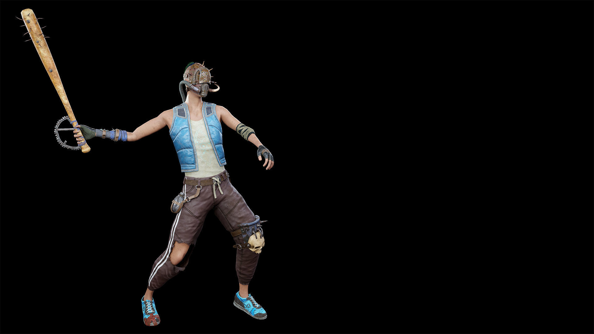 Apocalypse skinnyman Low-poly 3D model_6