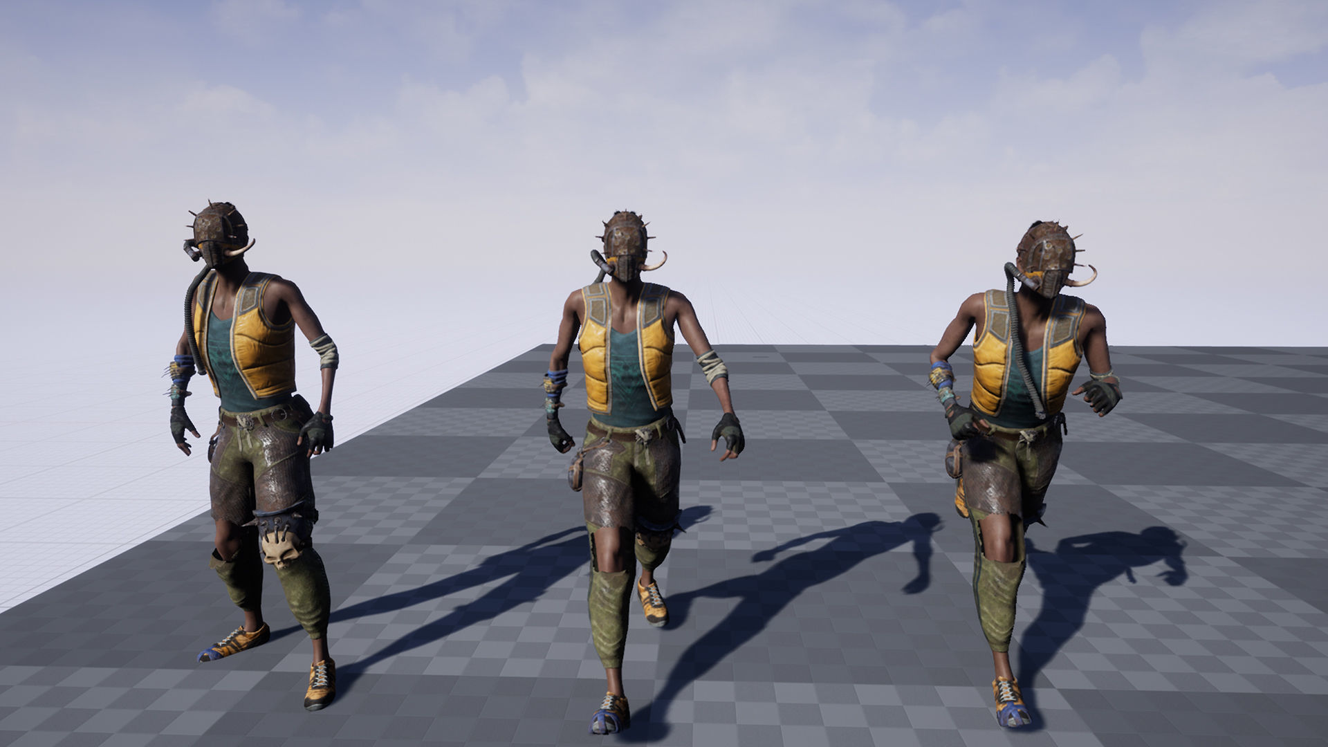Apocalypse skinnyman Low-poly 3D model_41
